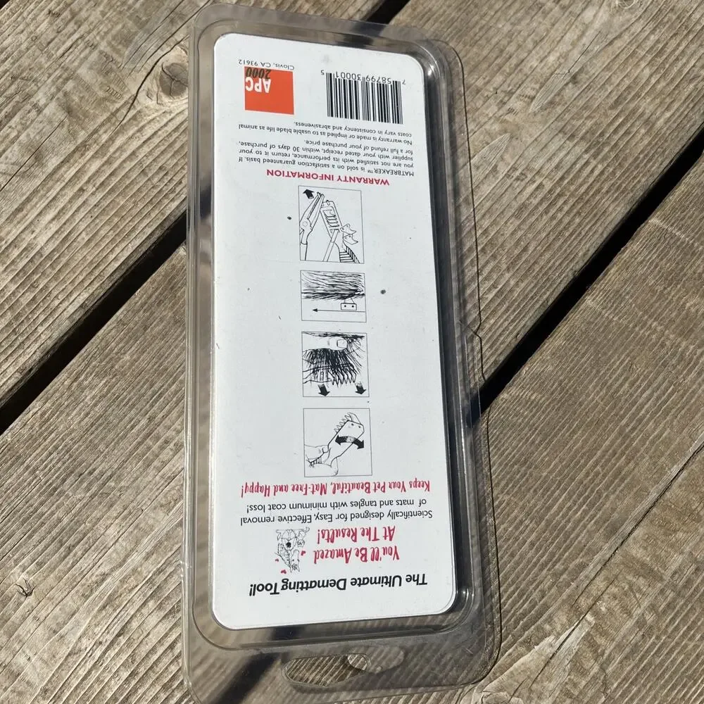 APC 2000 Mat Breaker Dematting Tool Made In USA UPC 758799300015 Horses Dogs Cat